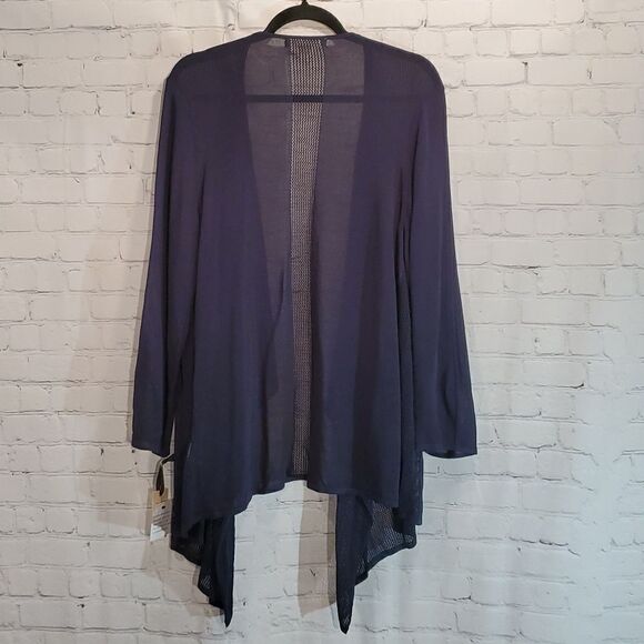 Emaline woman plus size 1X navy blue cardigan NWT - Picture 8 of 10